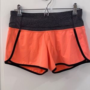 Coral and grey Lululemon shorts